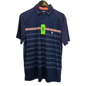 Izod Blue and Orange Striped Polo Shirt